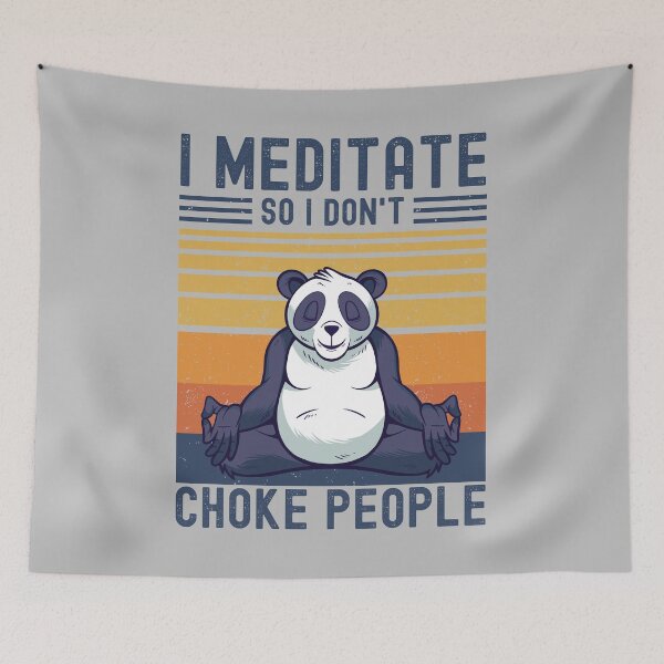 Item preview, I Meditate So I Don't Choke People Panda designed and sold by RedQuality.