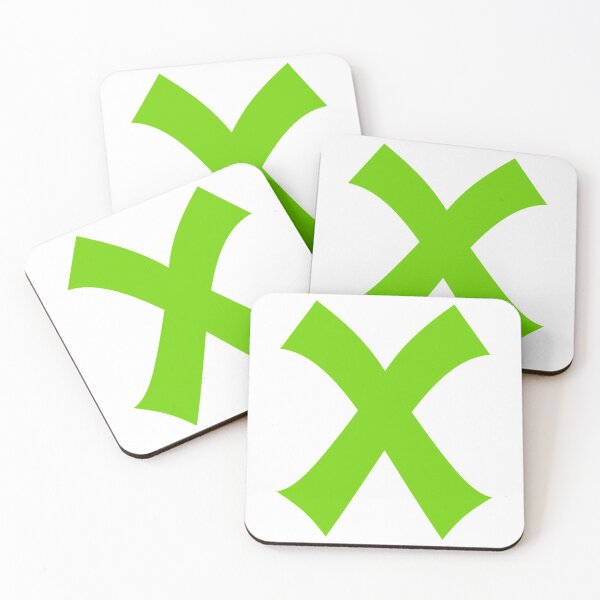 Item preview, Lime green X, X marks the spot, treasure hunt, box checked, Alphabet, X designed and sold by Nostrathomas66.