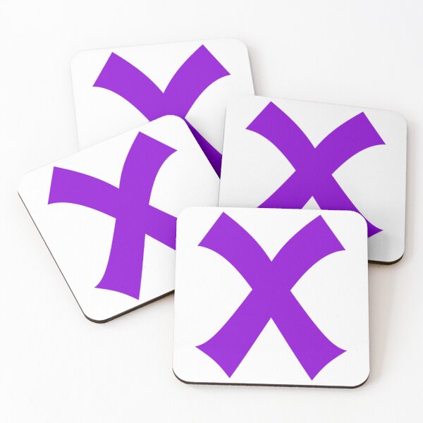 Item preview, Purple X, X marks the spot, treasure hunt, box checked, Alphabet, X designed and sold by Nostrathomas66.