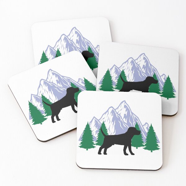 Item preview, beagle dog silhouette mountain tree christmas designed and sold by alaechamlal.