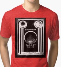 Vintage Kodak Brownie Camera Tri-blend T-Shirt
