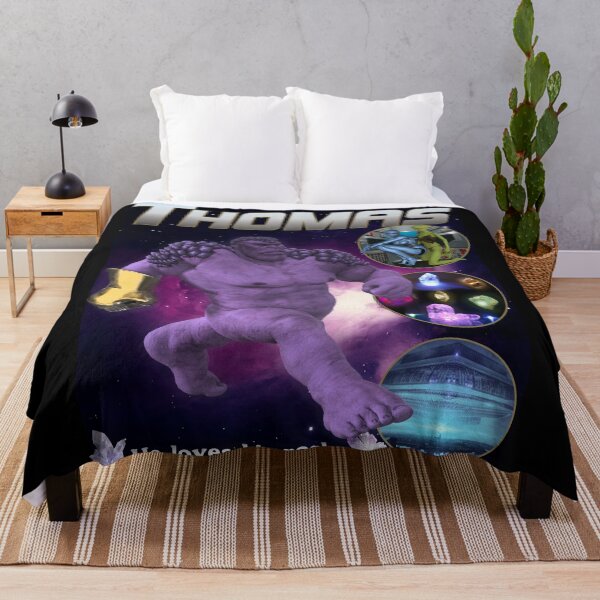 Item preview, THOMAS The Purple Titan en una búsqueda de sus ROCKS Off Brand MCU Parodia Knock Off Meme Rap Tee designed and sold by blueversion.