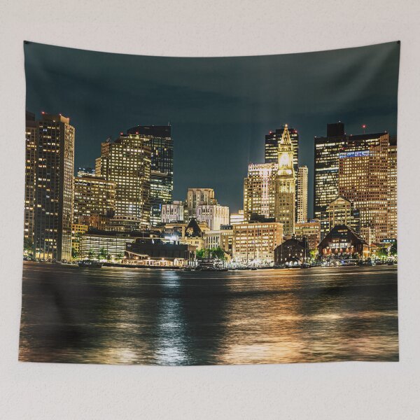 Item preview,  Boston city skyline prints,Boston city scape,Boston panoramic,panoramic wall art, panoramic canvas  designed and sold by eyesight4vision.
