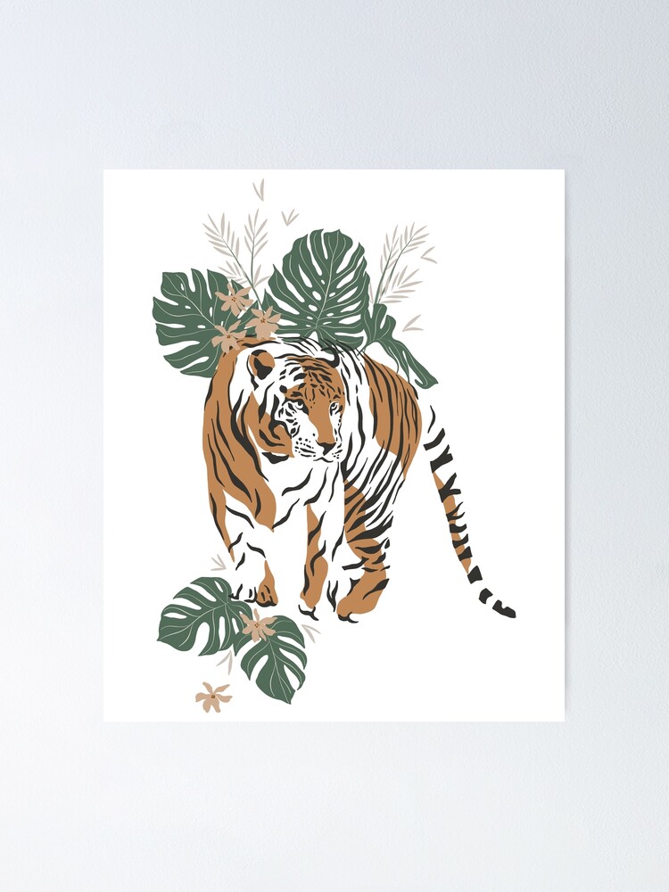 Curious Jungle Tiger Stripes Poster for Sale by TheWildFlix