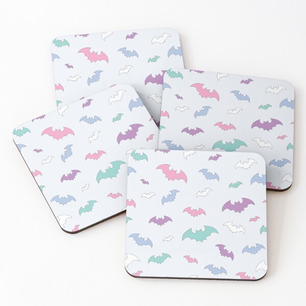 Item preview, Halloween Bats in Pastel Colors on Blue designed and sold by VintageStyle.