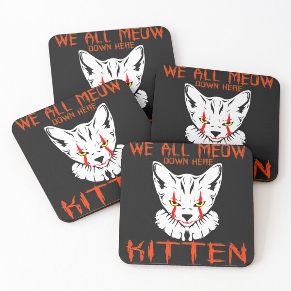 Item preview, We All Meow Down Here Clown Cat Kitten Tee designed and sold by StarcyWol.