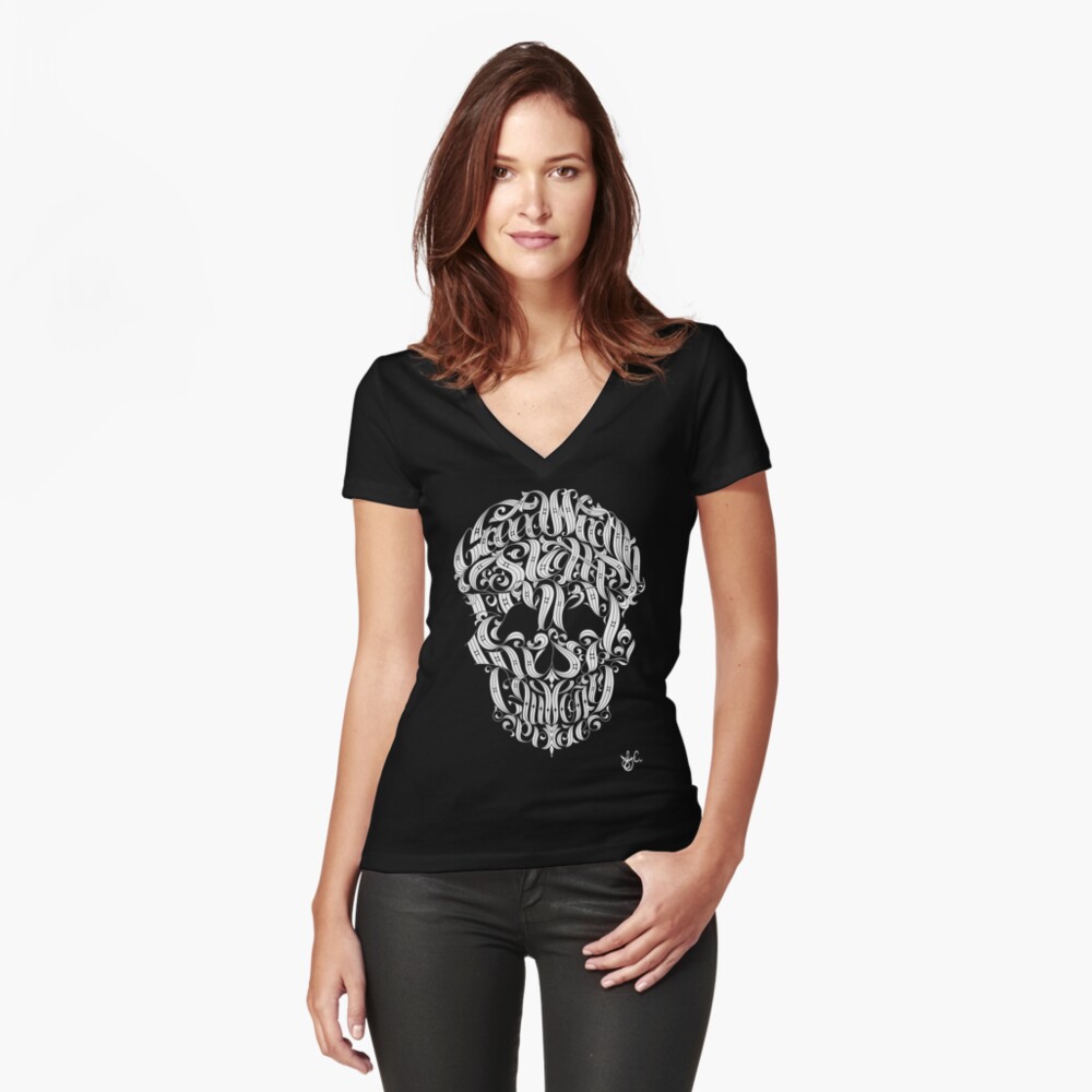 Item preview, Fitted V-Neck T-Shirt designed and sold by jabwai.