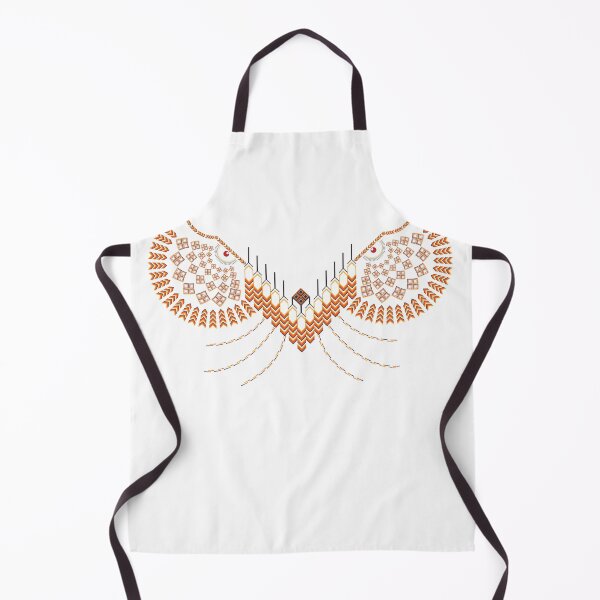 Item preview, Vector design for collar shirts and blouses. Blue ethnic floral neck line. Embroidery for Fashion Owl Feather Necklace designed and sold by Babadollcraft.