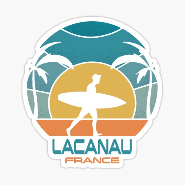 Vista previa del artículo con la obra «Lacanau - Las 10 mejores escapadas para surfear - Francia», diseñado y vendido por JasKei-Designs.