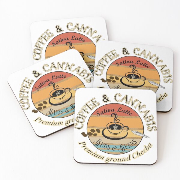Item preview, Coffee & Cannabis Sativa Latte Premium Ground Cheeba designed and sold by SmileThreads.