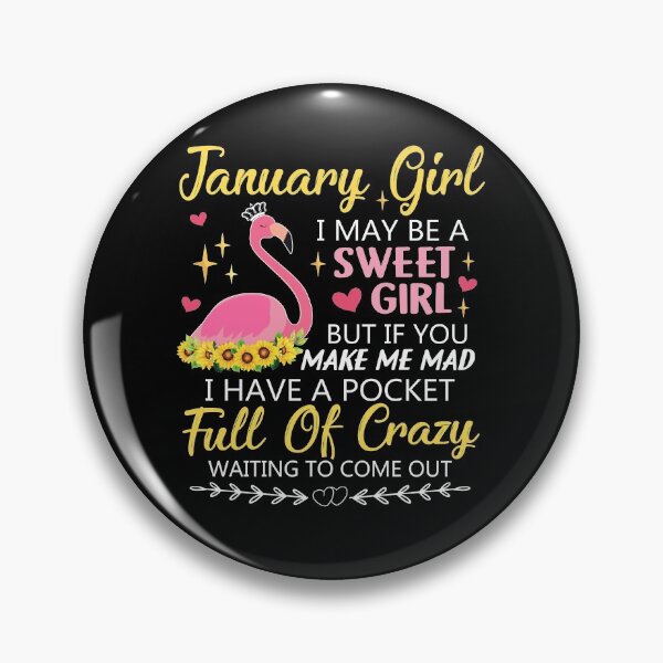 Item preview, January Girl Flamingo Sweet Girl Birthday Gift designed and sold by brandyzalesart.