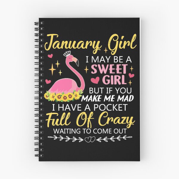 Item preview, January Girl Flamingo Sweet Girl Birthday Gift designed and sold by brandyzalesart.