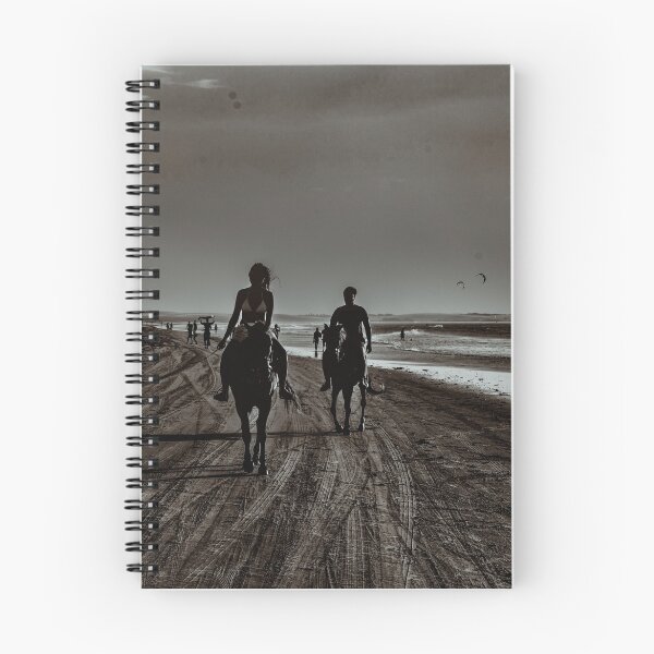 Item preview, Young Couple Riding Horses at the Beach designed and sold by DFLC Prints.