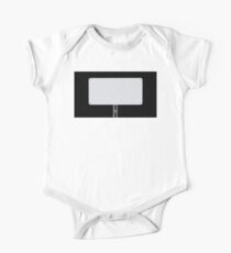 White Sign Black One Piece - Short Sleeve