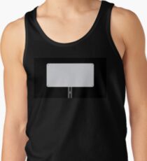 White Sign Black Tank Top