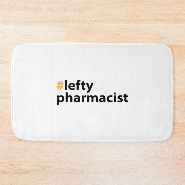 Item preview, Left handed day with Lefty Pharmacist Black Text Base designed and sold by Babadollcraft.