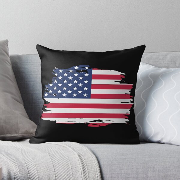 The American Flag  Throw Pillow