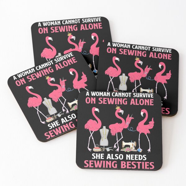 Item preview, A Woman Cannot Survive On Sewing Alone Sewing Besties designed and sold by brandyzalesart.