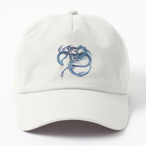Anime Cloud Serpents with Flying Air Sprite. Japanese Dragons Dad Hat