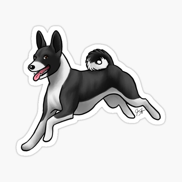 Basenji - True Black Sticker