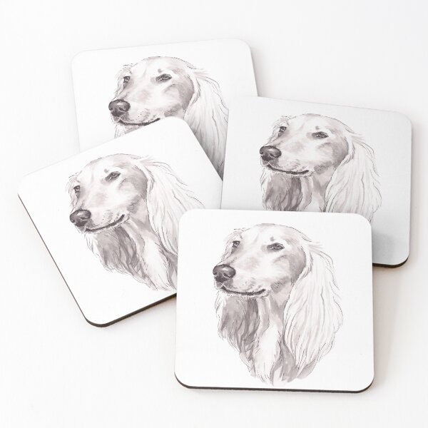Item preview, Saluki Dog Art Ink Drawing designed and sold by Charlotte Yealey.