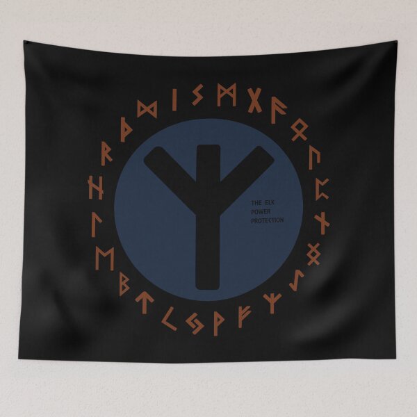 Item preview, Blue Elhaz Futhark Rune Symbol designed and sold by Depic Spirit.