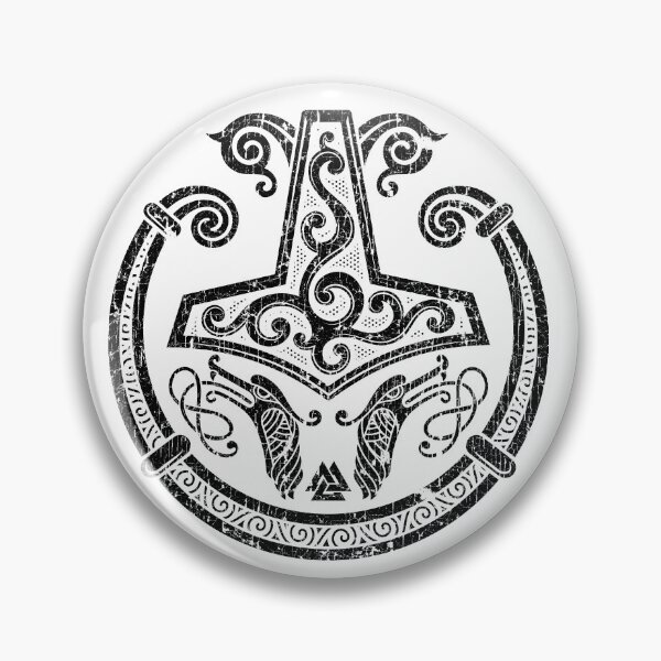 Item preview, Norse Thors Hammer Mjolnir Pagan Viking Torc Black designed and sold by BluePagan.