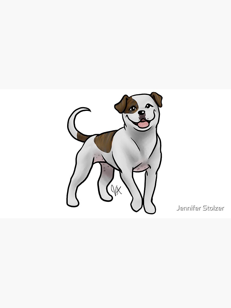 American Bulldog - White and Brindle by jameson9101322