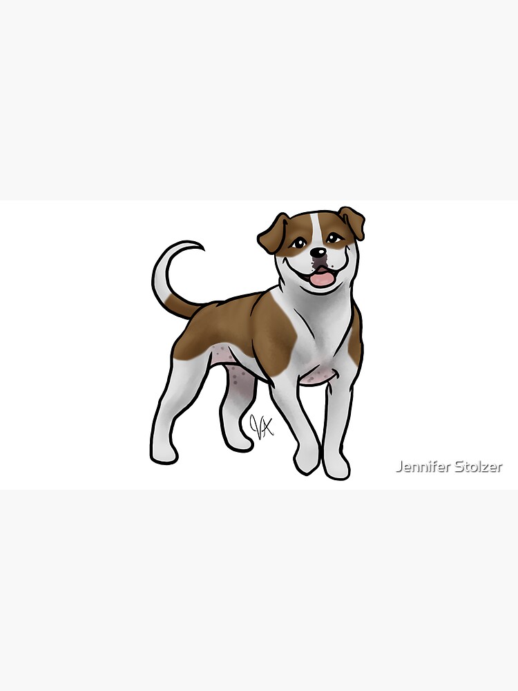 American Bulldog - White and Brown by jameson9101322