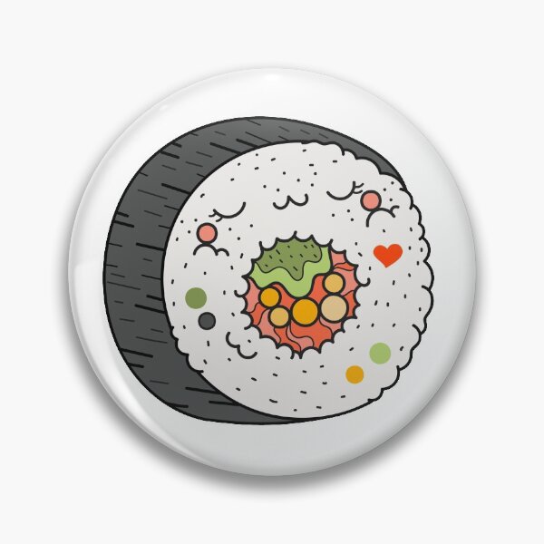 Item preview, Kawaii Sushi California Roll Adorable Cute Japanese Food Illustration designed and sold by SlushySushi.