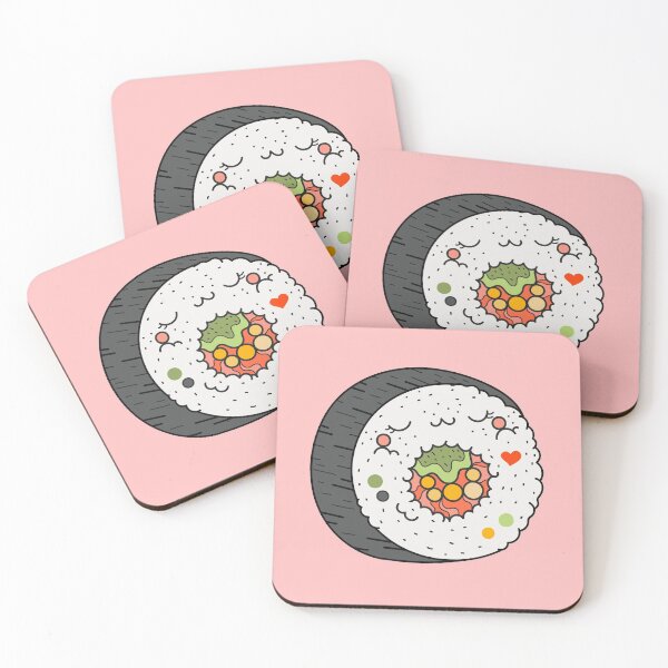 Item preview, Kawaii Sushi California Roll Adorable Cute Japanese Food Illustration designed and sold by SlushySushi.