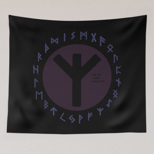 Item preview, Purple Elhaz Futhark Rune Symbol designed and sold by Depic Spirit.