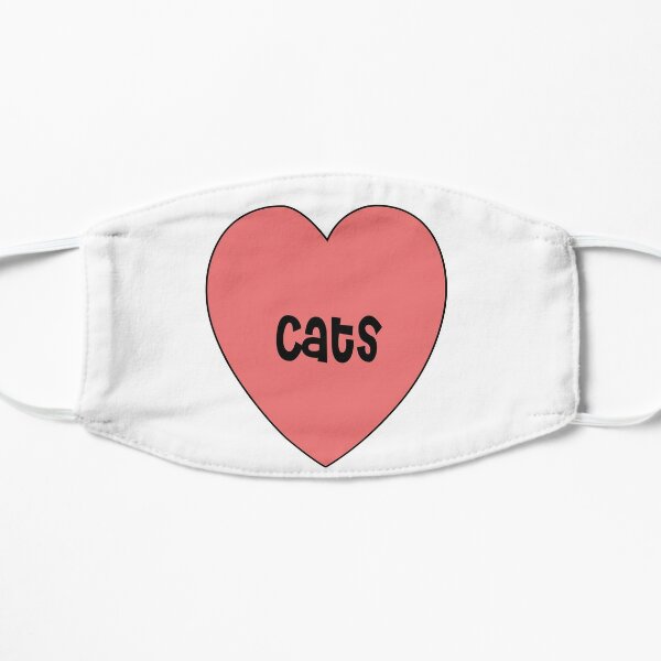 I Heart Cats Face Masks Redbubble