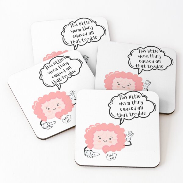 Item preview, This little worm thing caused all that trouble| Fear me! | Funny appendix removal sticker designed and sold by Canfy Girl.