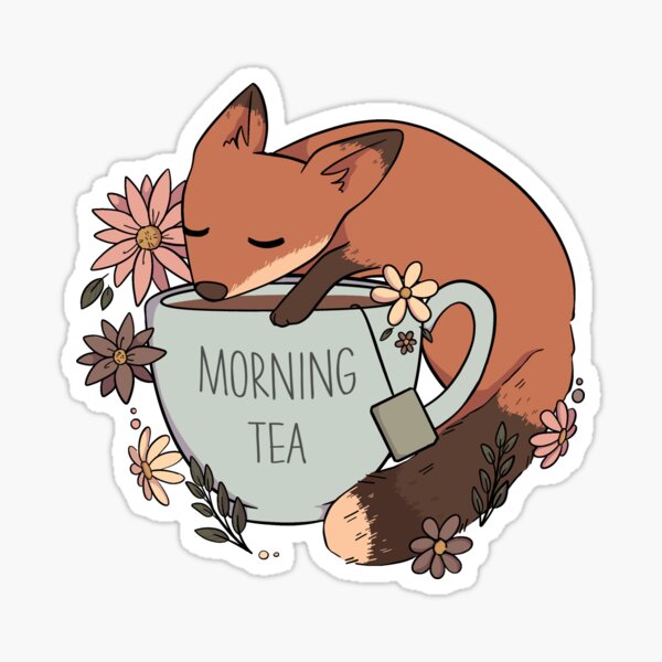 Item preview, Morning Tea Fox designed and sold by PinkcloudsArt.
