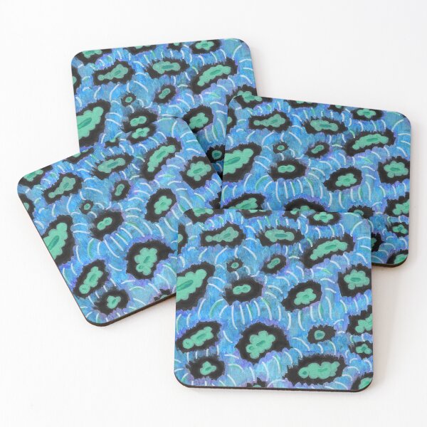 Item preview, Blue Favia Moonstone Coral in Acrylic designed and sold by narwhalwall.