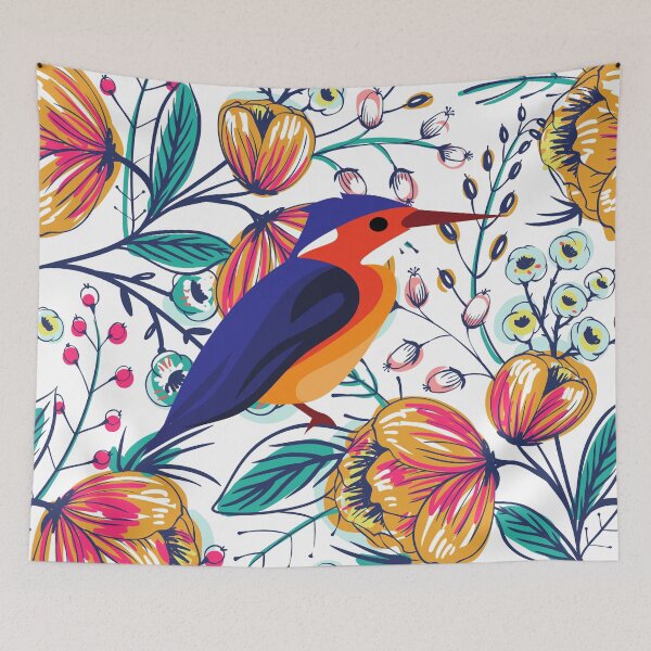 Aperçu de l'œuvre Oiseau Floral et Lane créée et vendue par DAFIN.