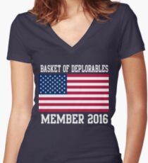 Basket of Deplorables Member 2016 Women's Fitted V-Neck T-Shirt