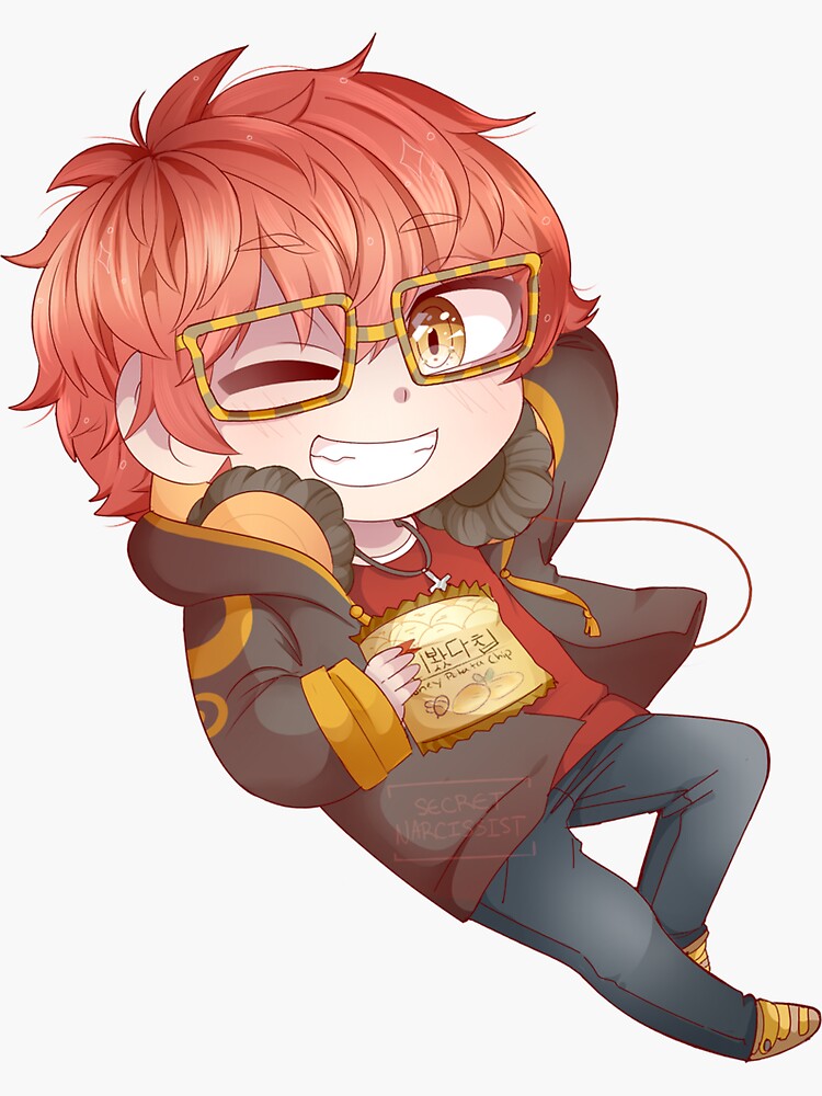 mystic-messenger-707-sticker-for-sale-by-narcissisticl-redbubble