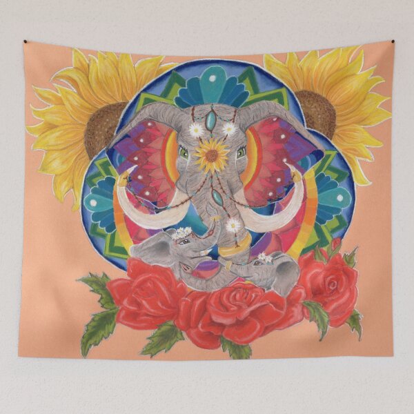 Item preview, Mandala Elephant Family designed and sold by Brindi-Young.