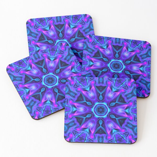 Artikelvorschau, Psychedelisches Kaleidoskop Blau und Pink entworfen und verkauft von WormholeOrbital.