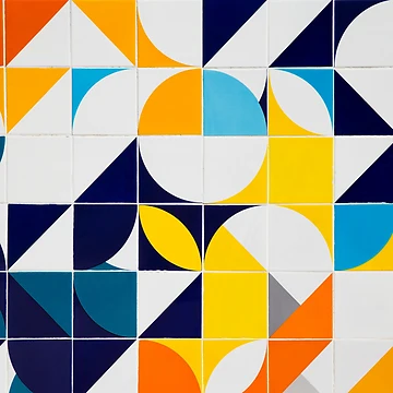 Artwork thumbnail, Abstract Geometrical Shapes Pattern - Multicolor Abstract Pattern by silviaol