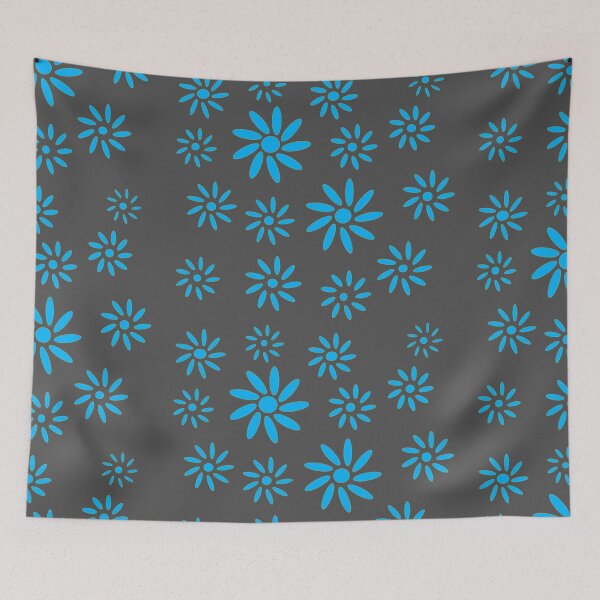 Aperçu de l'œuvre Fleurs bleu aqua créée et vendue par Liz Redbrake.