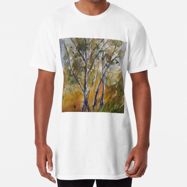 Pyalong {watercolour on canvas} Long T-Shirt