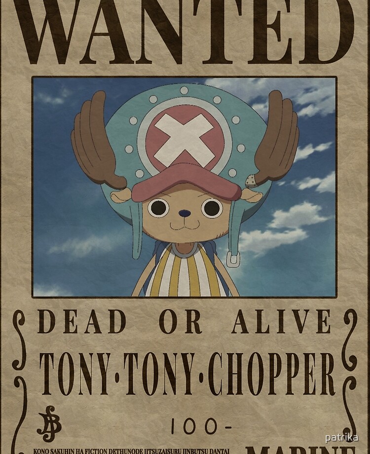 Tony Tony Chopper One Piece Wanted Bounty Poster Ipad Case Skin By Patrika Redbubble