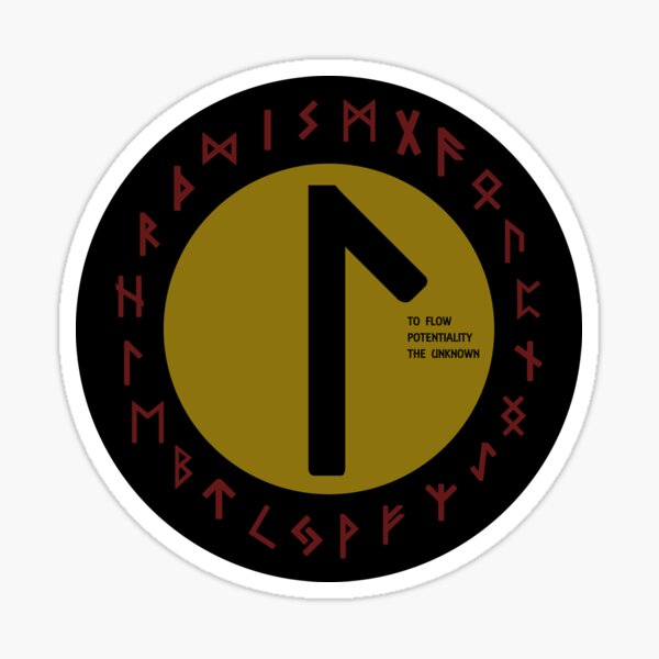 Item preview, Yellow Laguz Futhark Rune Symbol designed and sold by Depic Spirit.