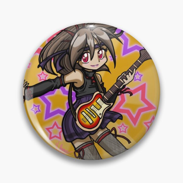 Artikelvorschau, Anime, Manga Gitarre Mädchen Energetischer Rockstar für Kinder entworfen und verkauft von Tazmaa.
