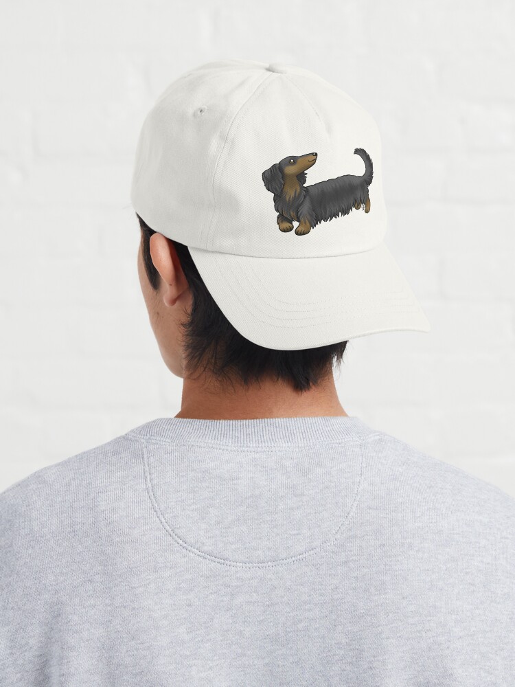 Alternate view of Long Haired Dachshund - Black and Tan Cap