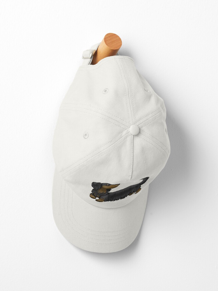 Alternate view of Long Haired Dachshund - Black and Tan Cap