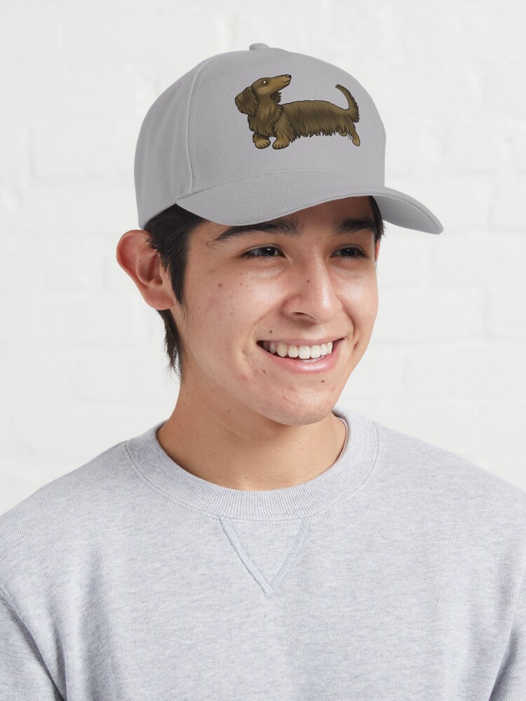 Alternate view of Long Haired Dachshund - Brown and Tan Cap
